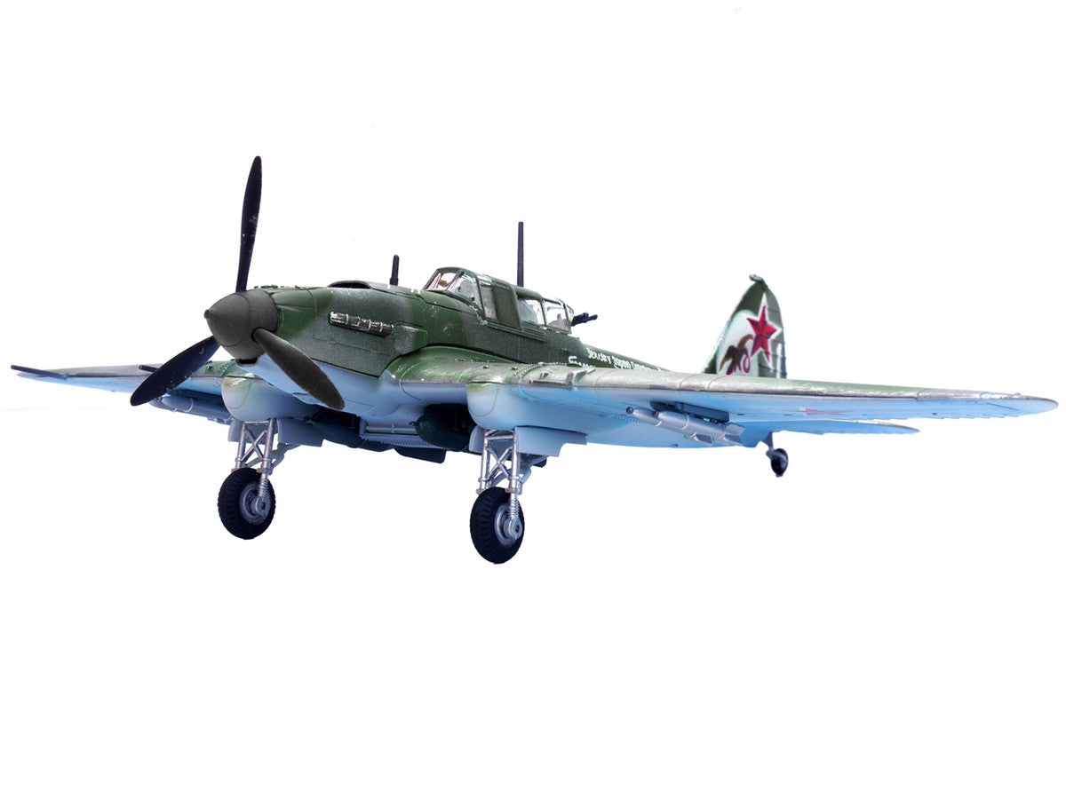 Ilyushin IL-2M3 Sturmovik Aircraft Green Camouflage "Double Hero of the Soviet Union Ivan Pavlov" Soviet Air Force 1/72 Diecast Model Airplane by Legion LuxuryLifeWay Online Store