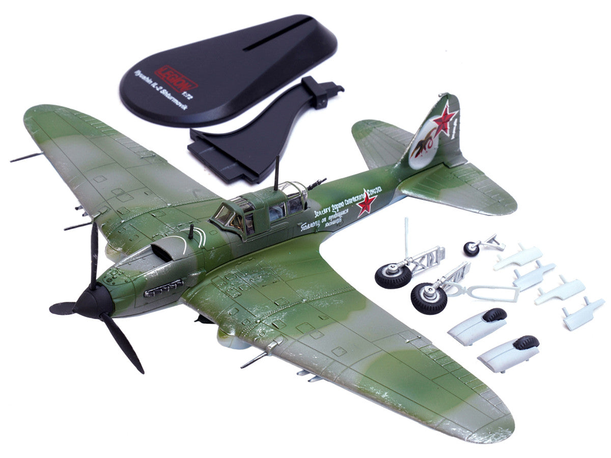 Ilyushin IL-2M3 Sturmovik Aircraft Green Camouflage "Double Hero of the Soviet Union Ivan Pavlov" Soviet Air Force 1/72 Diecast Model Airplane by Legion LuxuryLifeWay Online Store