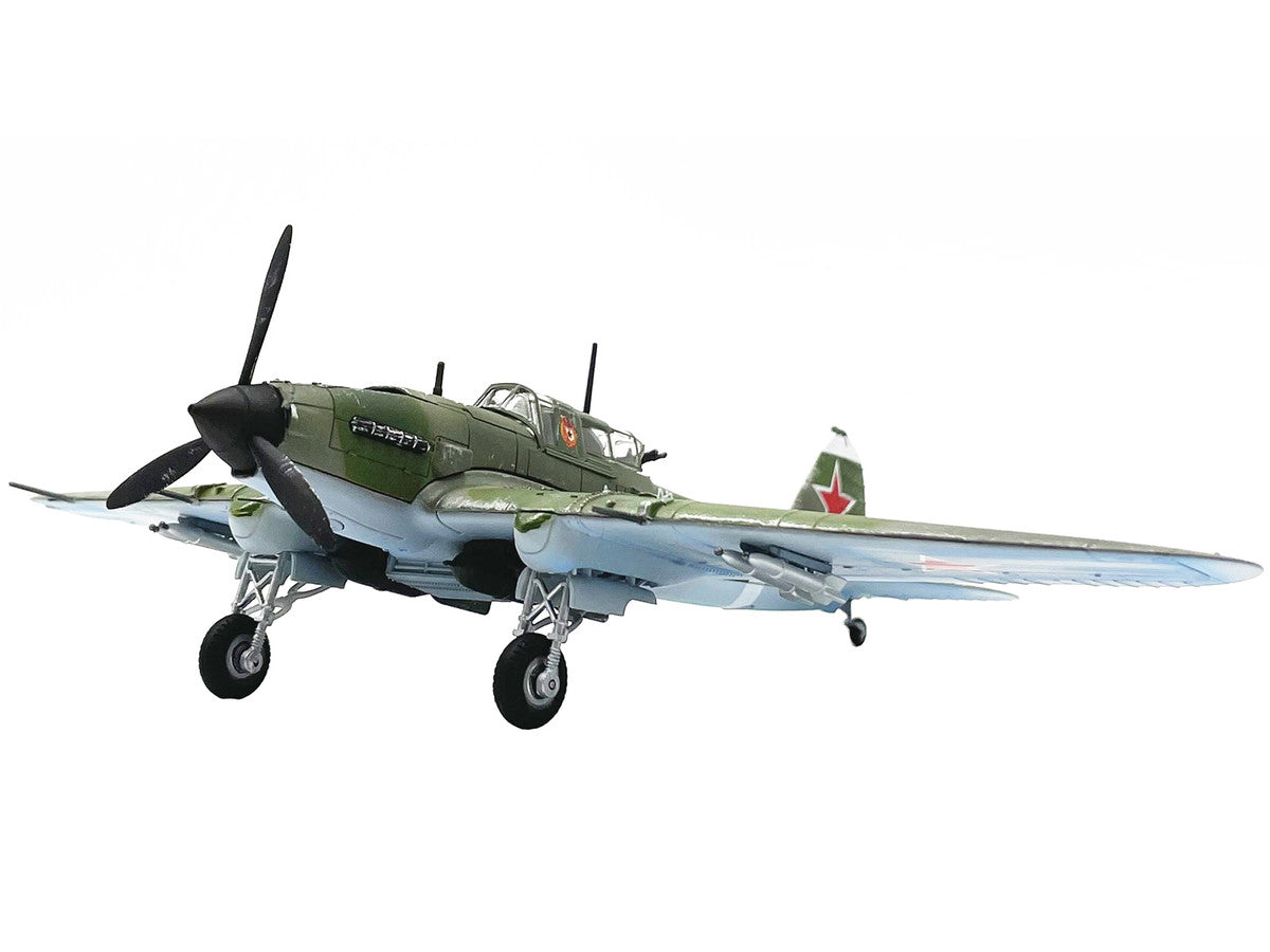 Ilyushin IL-2M3 Sturmovik Aircraft #100 Green Camouflage "Piloted by Vasily Emelyanenko" Soviet Air Force 1/72 Diecast Model Airplane by Legion LuxuryLifeWay Online Store