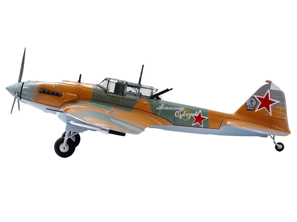 Ilyushin IL-2 Shturmovik Aircraft Camouflage "Alexander Suvorov Hero of the Soviet Union Lieutenant V.T. Aleksuhin 167th Guards Air Regiment 617 ShAP" (1943) Soviet Air Force 1/72 Diecast Model Airplane by Legion LuxuryLifeWay Online Store
