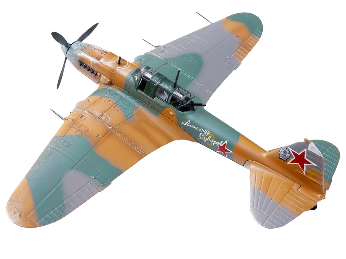 Ilyushin IL-2 Shturmovik Aircraft Camouflage "Alexander Suvorov Hero of the Soviet Union Lieutenant V.T. Aleksuhin 167th Guards Air Regiment 617 ShAP" (1943) Soviet Air Force 1/72 Diecast Model Airplane by Legion LuxuryLifeWay Online Store