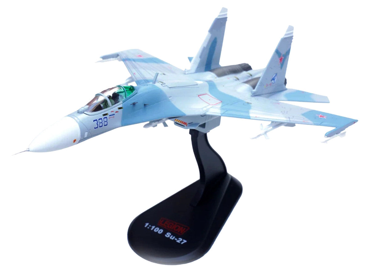 Sukhoi Su-27 Flanker-B Aircraft "Blue 388 Paris Air Show" (1989) Soviet Air Force 1/100 Diecast Model Airplane by Legion LuxuryLifeWay Online Store