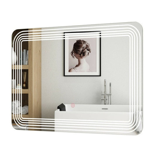 3 Tone LED Touch Sensor Wall Mounted Bathroom Mirror LuxuryLifeWay Online Store