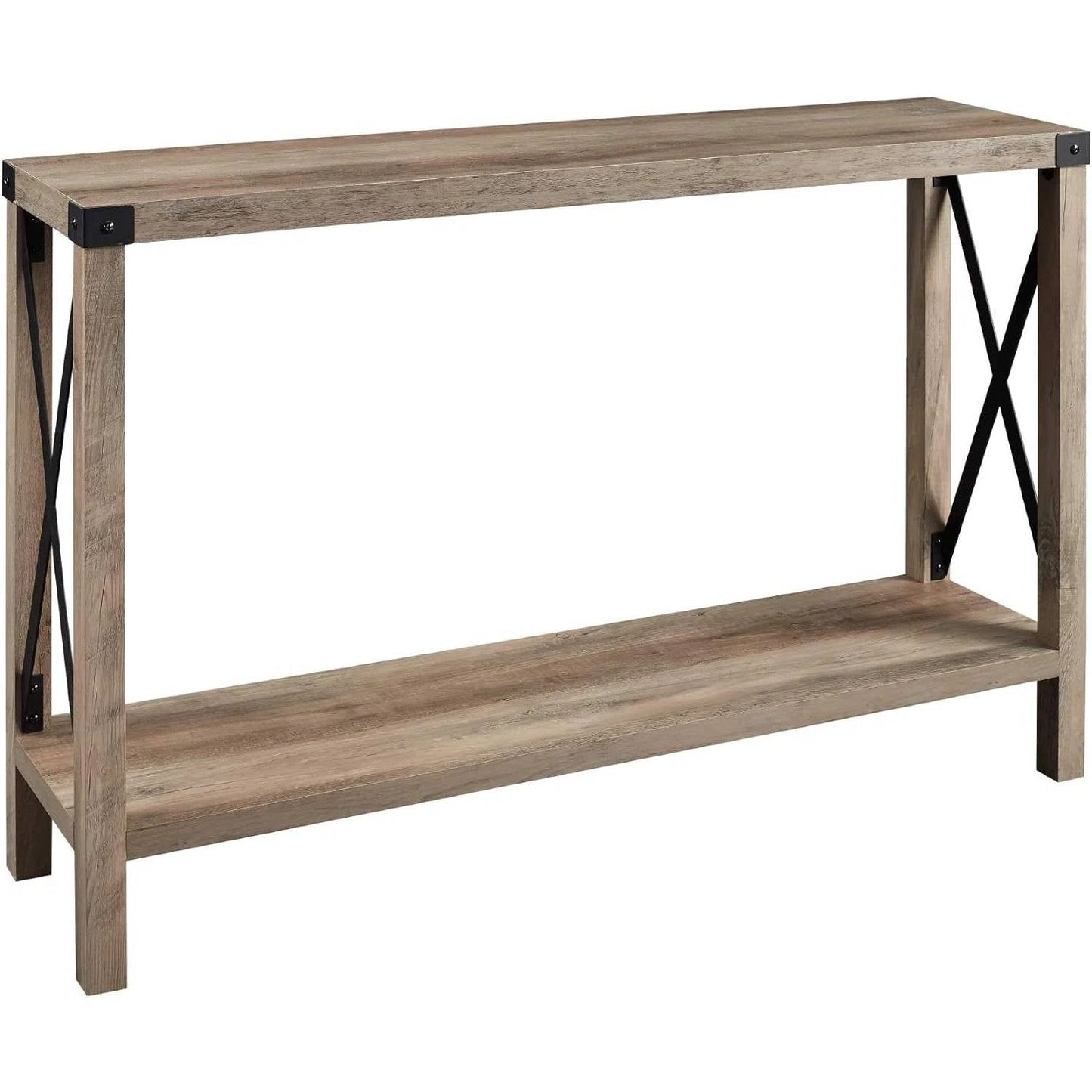 Industrial Farmhouse Entryway Table / Console Table in Taupe Grey Wood Finish LuxuryLifeWay Online Store