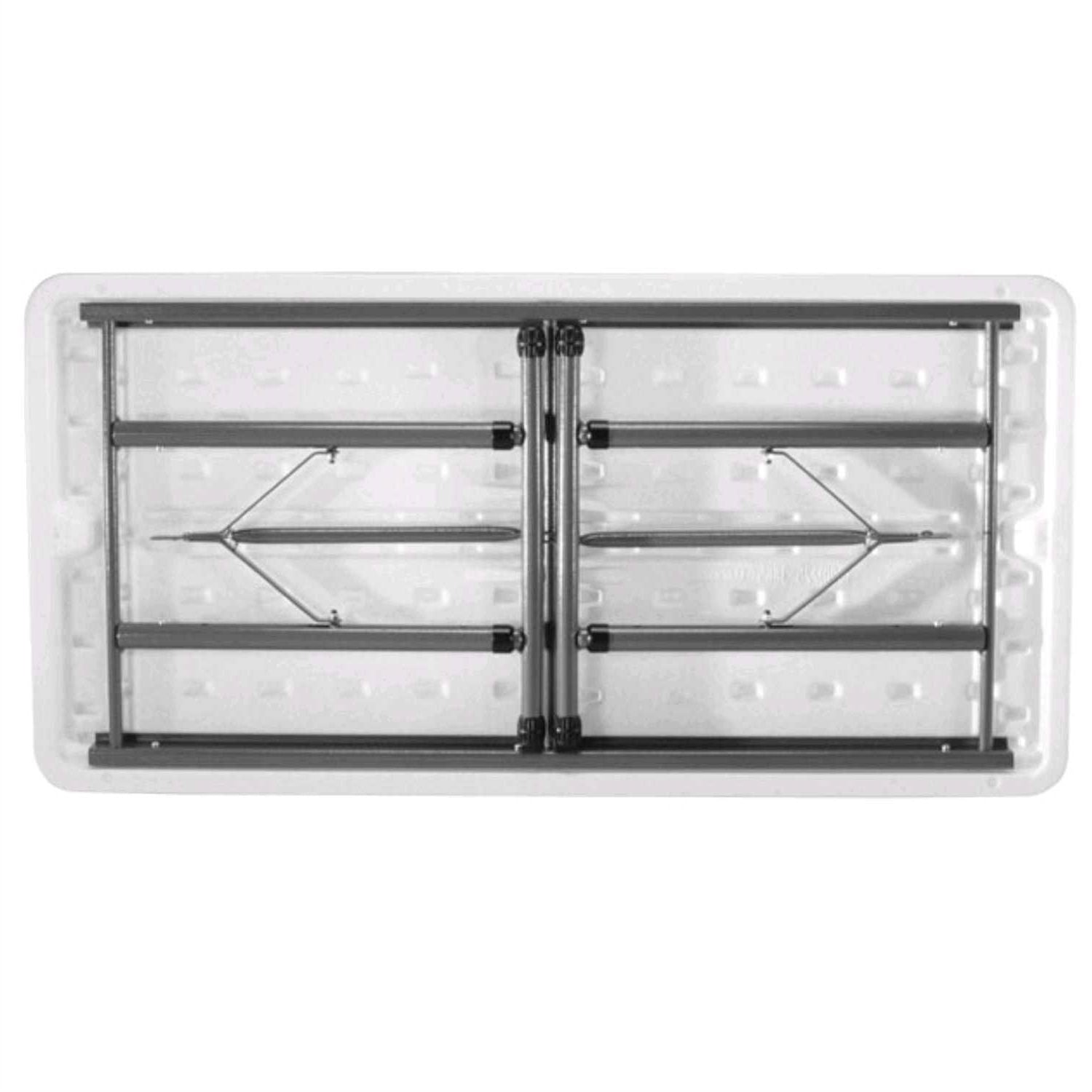 Adjustable Height 4-Foot Commercial Folding Table with White HDPE Top LuxuryLifeWay Online Store