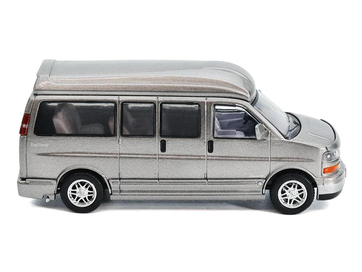 GMC Savana Explorer Limited SE Van Gray Metallic 1/64 Diecast Model Car by Shadow LuxuryLifeWay Online Store