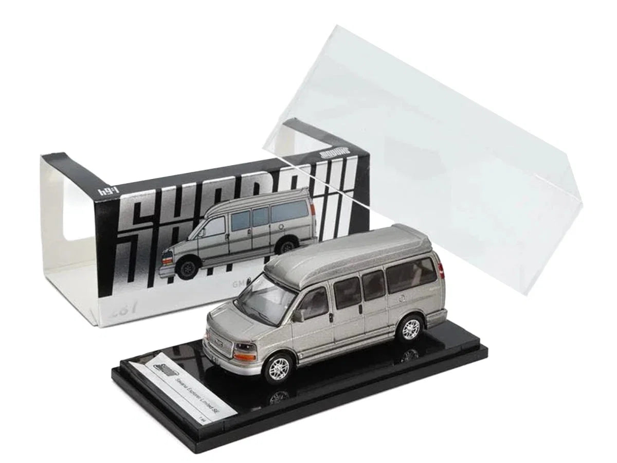 GMC Savana Explorer Limited SE Van Gray Metallic 1/64 Diecast Model Car by Shadow LuxuryLifeWay Online Store