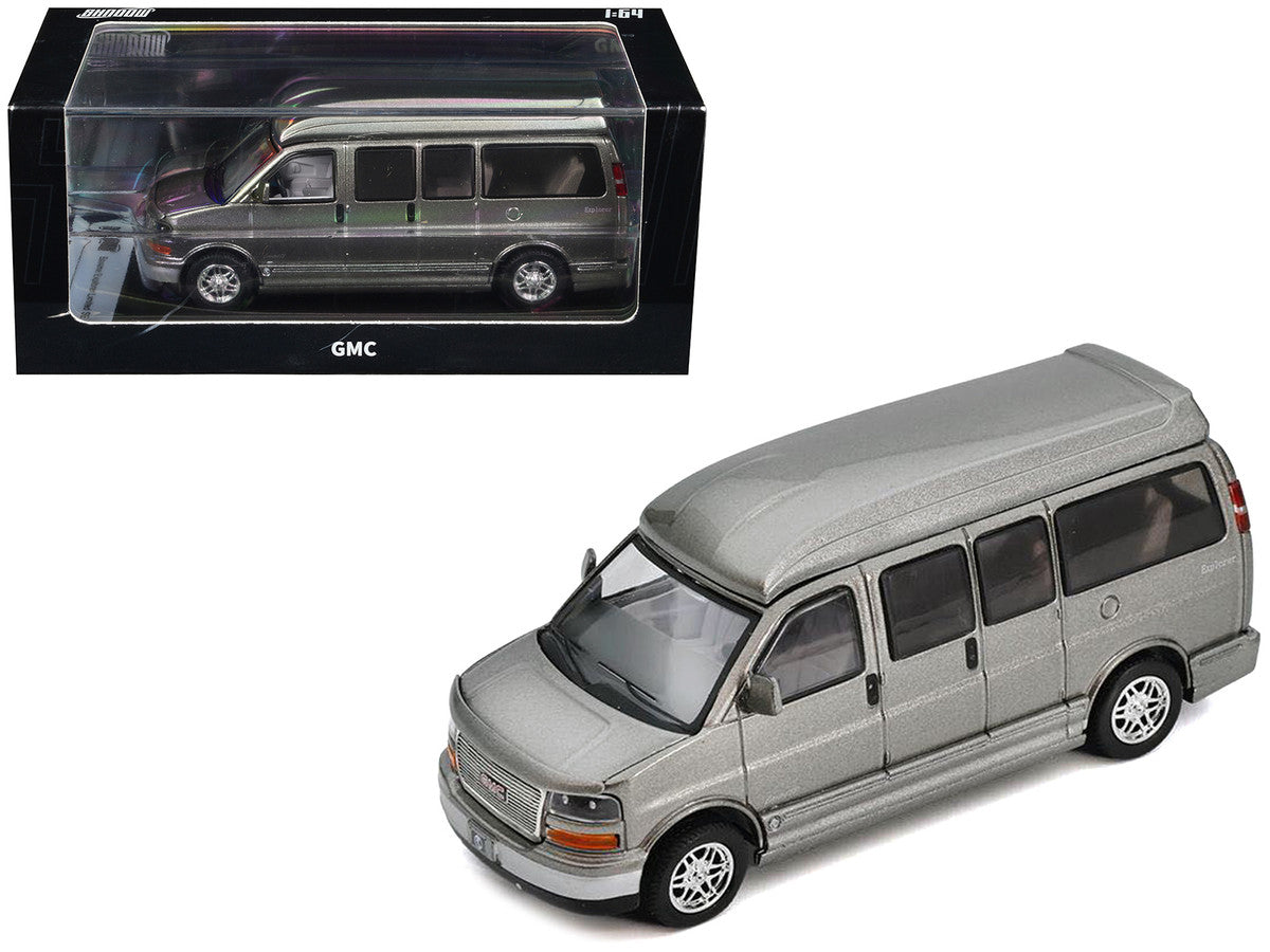 GMC Savana Explorer Limited SE Van Gray Metallic 1/64 Diecast Model Car by Shadow LuxuryLifeWay Online Store