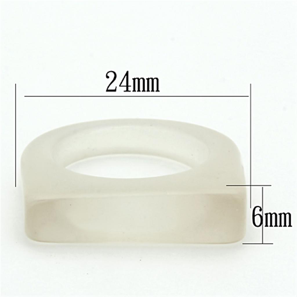 LO2965 -  Resin Ring with Synthetic Synthetic Stone in Clear LuxuryLifeWay Online Store