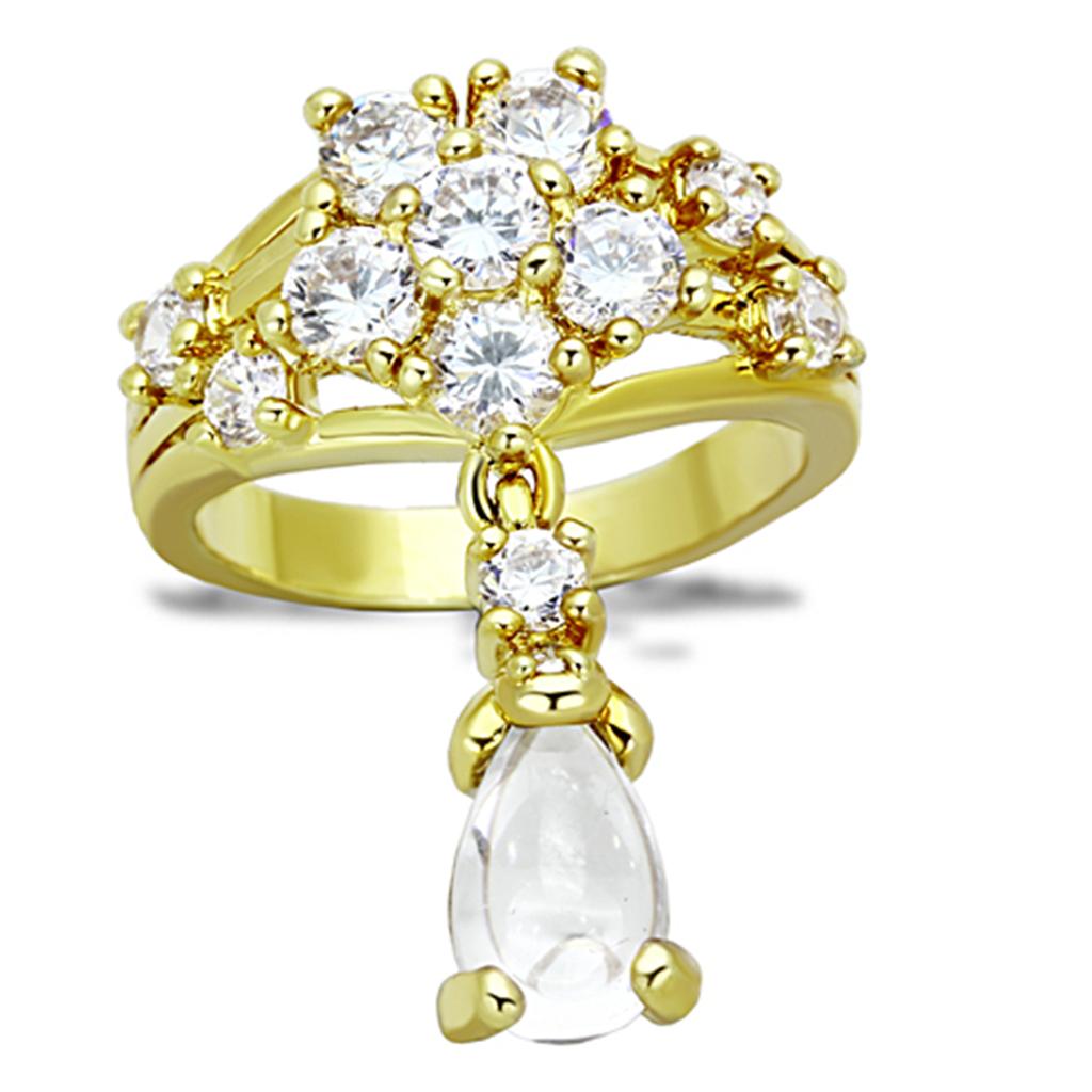 LO3077 - Gold Brass Jewelry Sets with AAA Grade CZ  in Clear LuxuryLifeWay Online Store