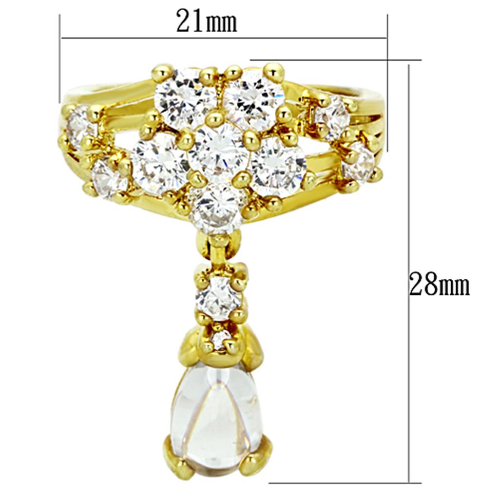 LO3077 - Gold Brass Jewelry Sets with AAA Grade CZ  in Clear LuxuryLifeWay Online Store