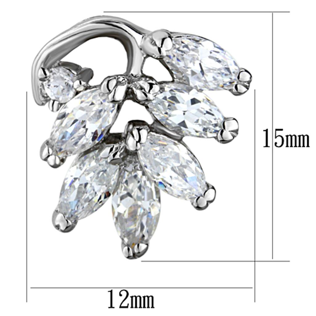 LO3291 - Rhodium Brass Jewelry Sets with AAA Grade CZ  in Clear LuxuryLifeWay Online Store