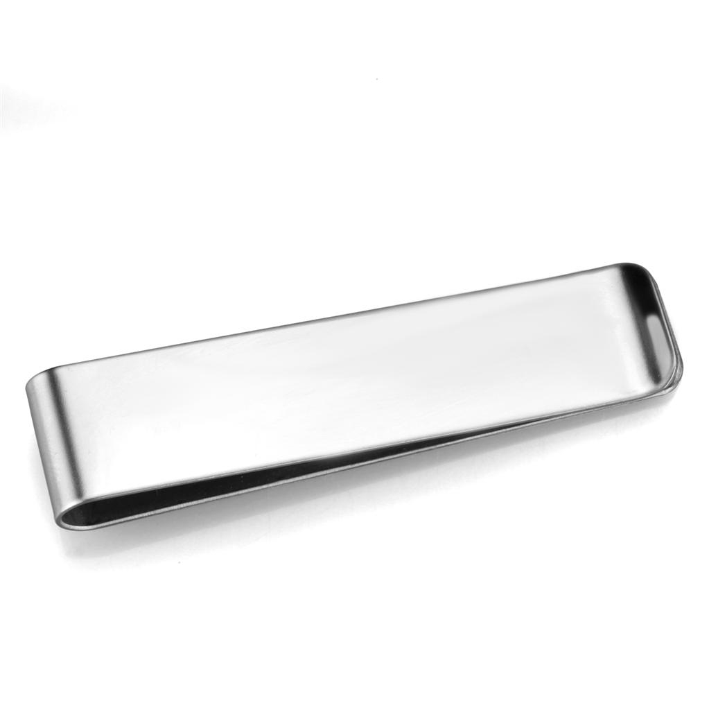 LO3384 - High polished (no plating) Stainless Steel Money clip with No Stone LuxuryLifeWay Online Store