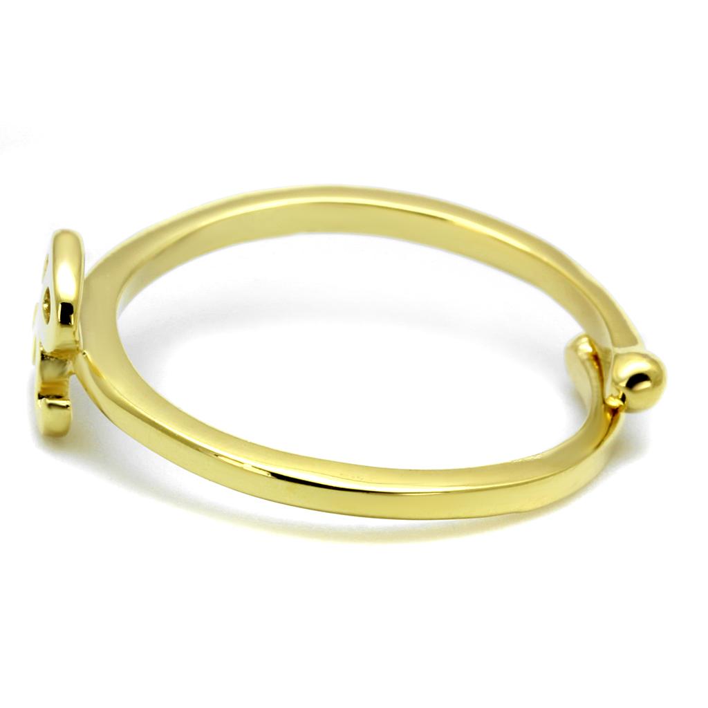 LO3996 - Flash Gold Brass Ring with No Stone LuxuryLifeWay Online Store