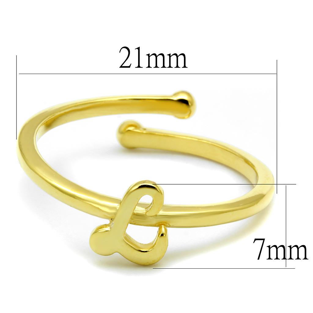 LO3998 - Flash Gold Brass Ring with No Stone LuxuryLifeWay Online Store