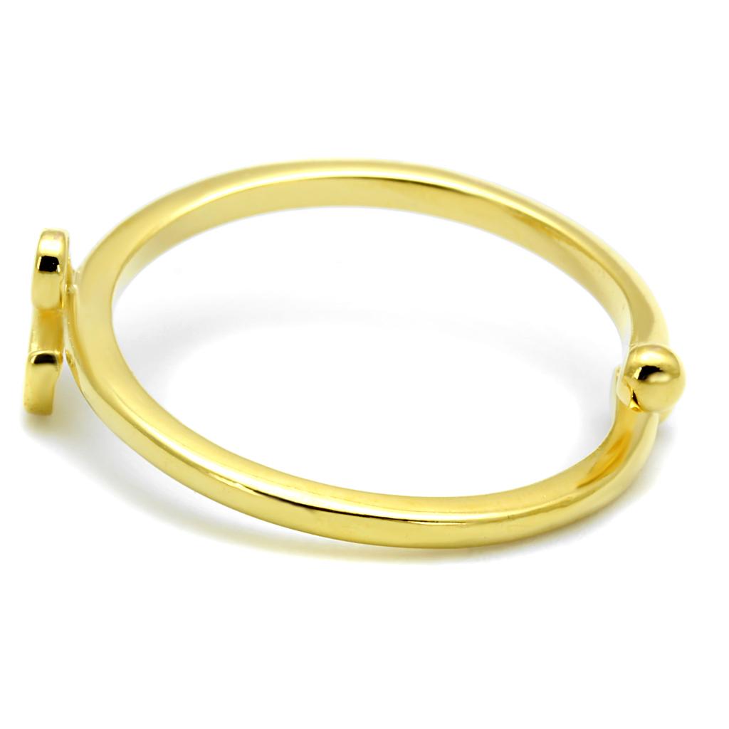 LO3998 - Flash Gold Brass Ring with No Stone LuxuryLifeWay Online Store