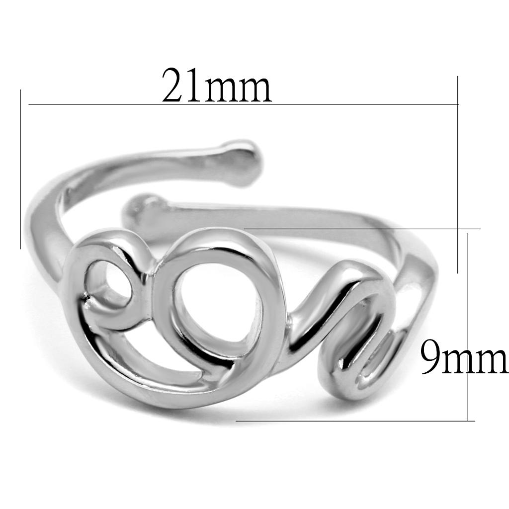 LO4001 - Rhodium Brass Ring with No Stone LuxuryLifeWay Online Store