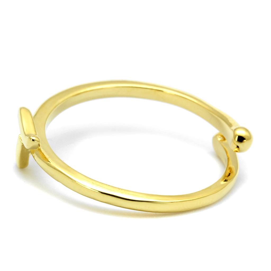 LO4018 - Flash Gold Brass Ring with No Stone LuxuryLifeWay Online Store