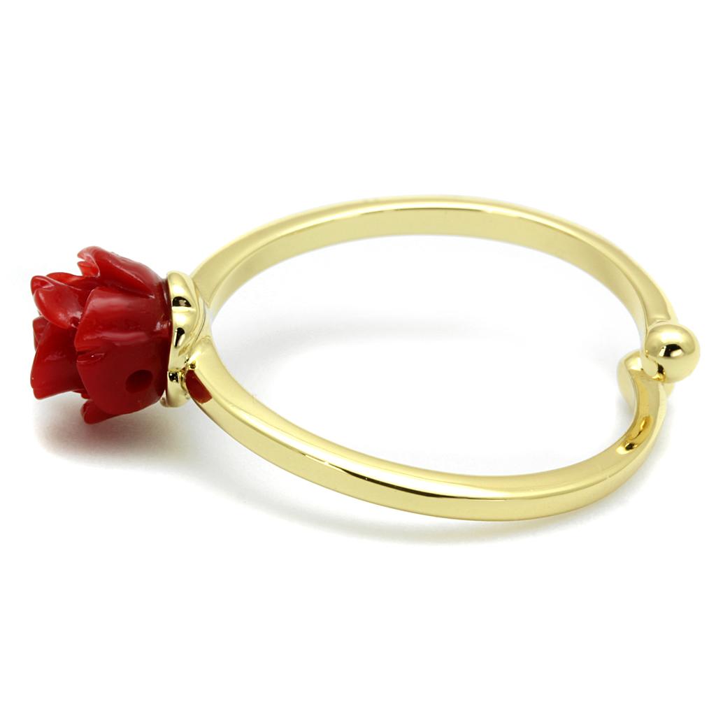 LO4058 - Flash Gold Brass Ring with Synthetic Synthetic Stone in Siam LuxuryLifeWay Online Store