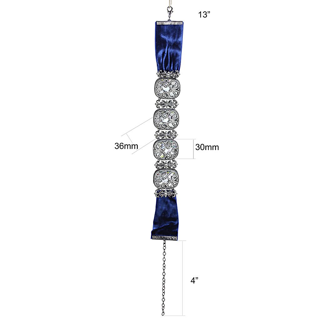 LO4206 - TIN Cobalt Black Brass Necklace with AAA Grade CZ  in Clear LuxuryLifeWay Online Store
