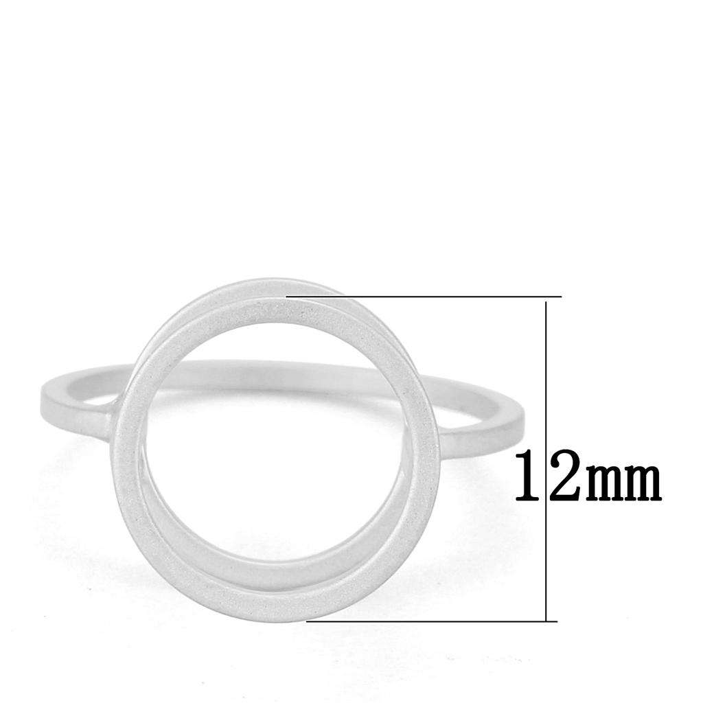 LO4250 - Matte Rhodium Brass Ring with No Stone LuxuryLifeWay Online Store