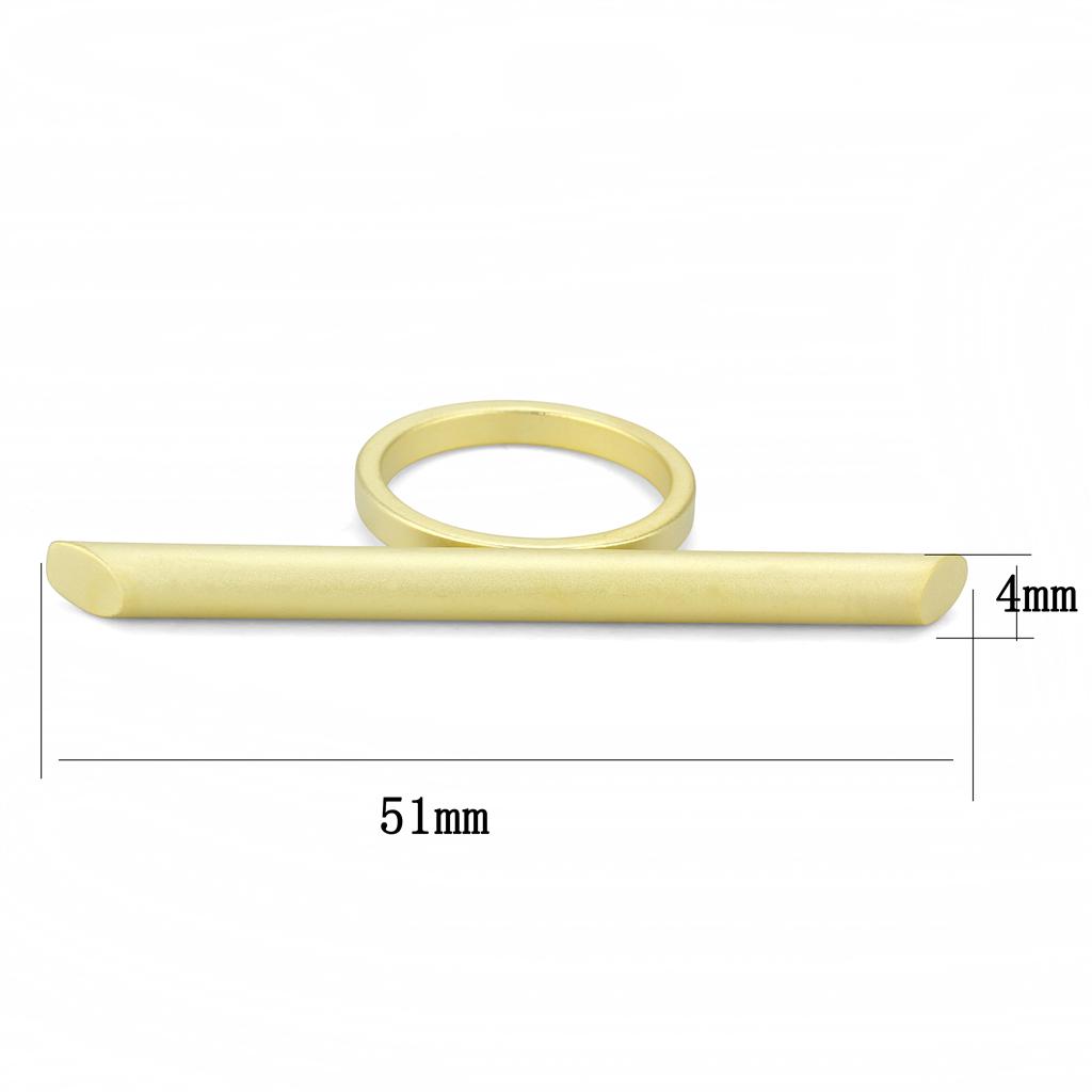 LO4261 - Matte Gold Brass Ring with No Stone LuxuryLifeWay Online Store