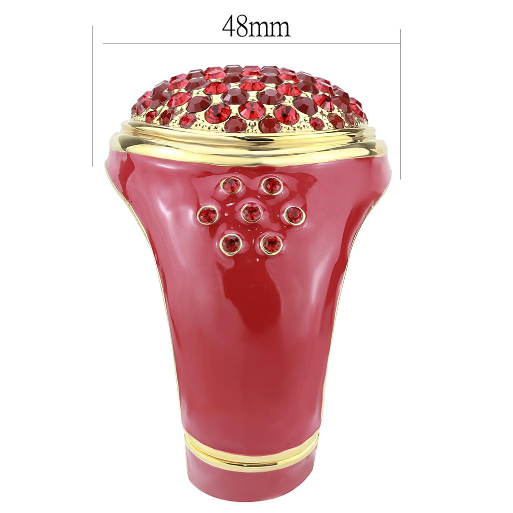 LO4351 - Gold Brass Bangle with Top Grade Crystal  in Multi Color LuxuryLifeWay Online Store