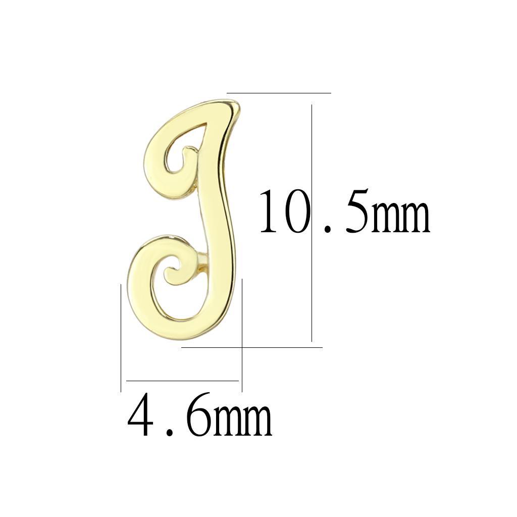 LO4668 - Flash Gold Brass Earrings with No Stone LuxuryLifeWay Online Store