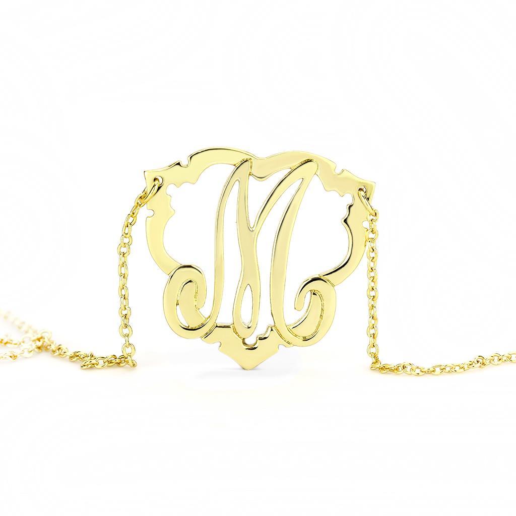 LO4688 - Flash Gold Brass Necklace with No Stone LuxuryLifeWay Online Store
