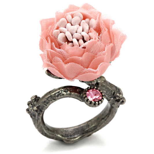 LO4746 - Antique Tone Brass Ring with Assorted in MultiColor LuxuryLifeWay Online Store
