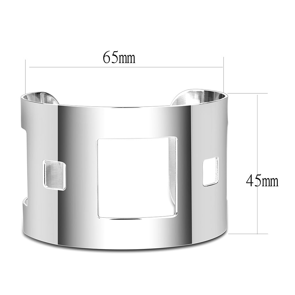 LO482 -  Stainless Steel Bangle with No Stone LuxuryLifeWay Online Store