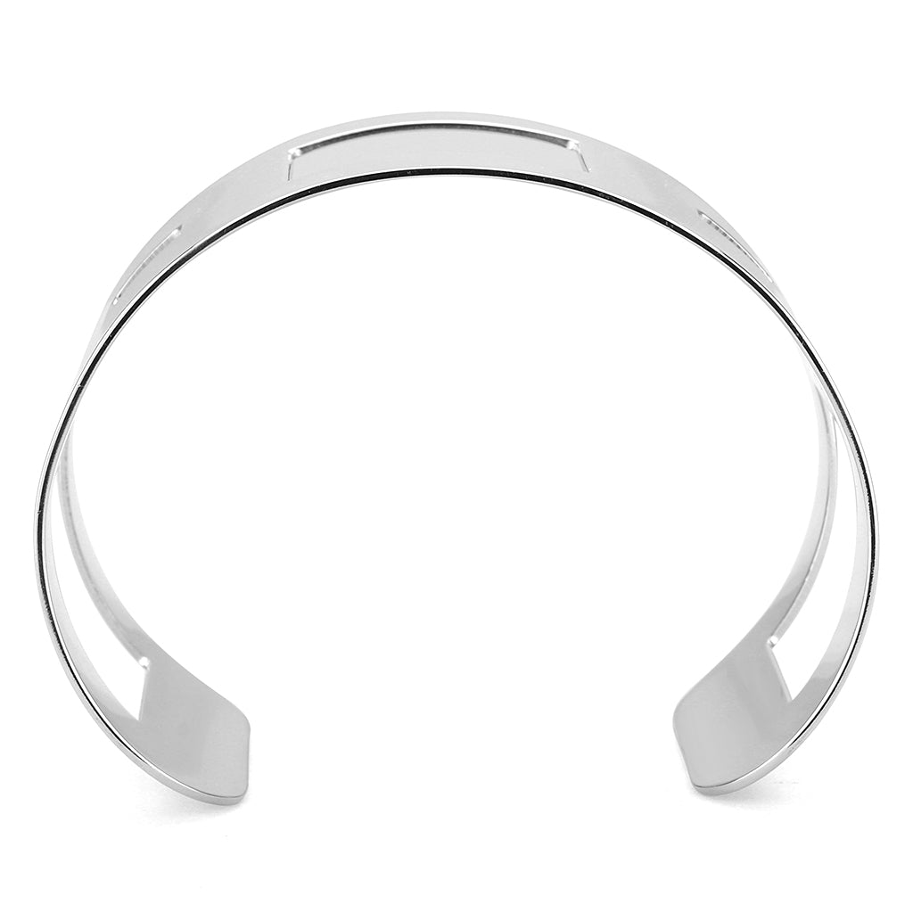 LO482 -  Stainless Steel Bangle with No Stone LuxuryLifeWay Online Store
