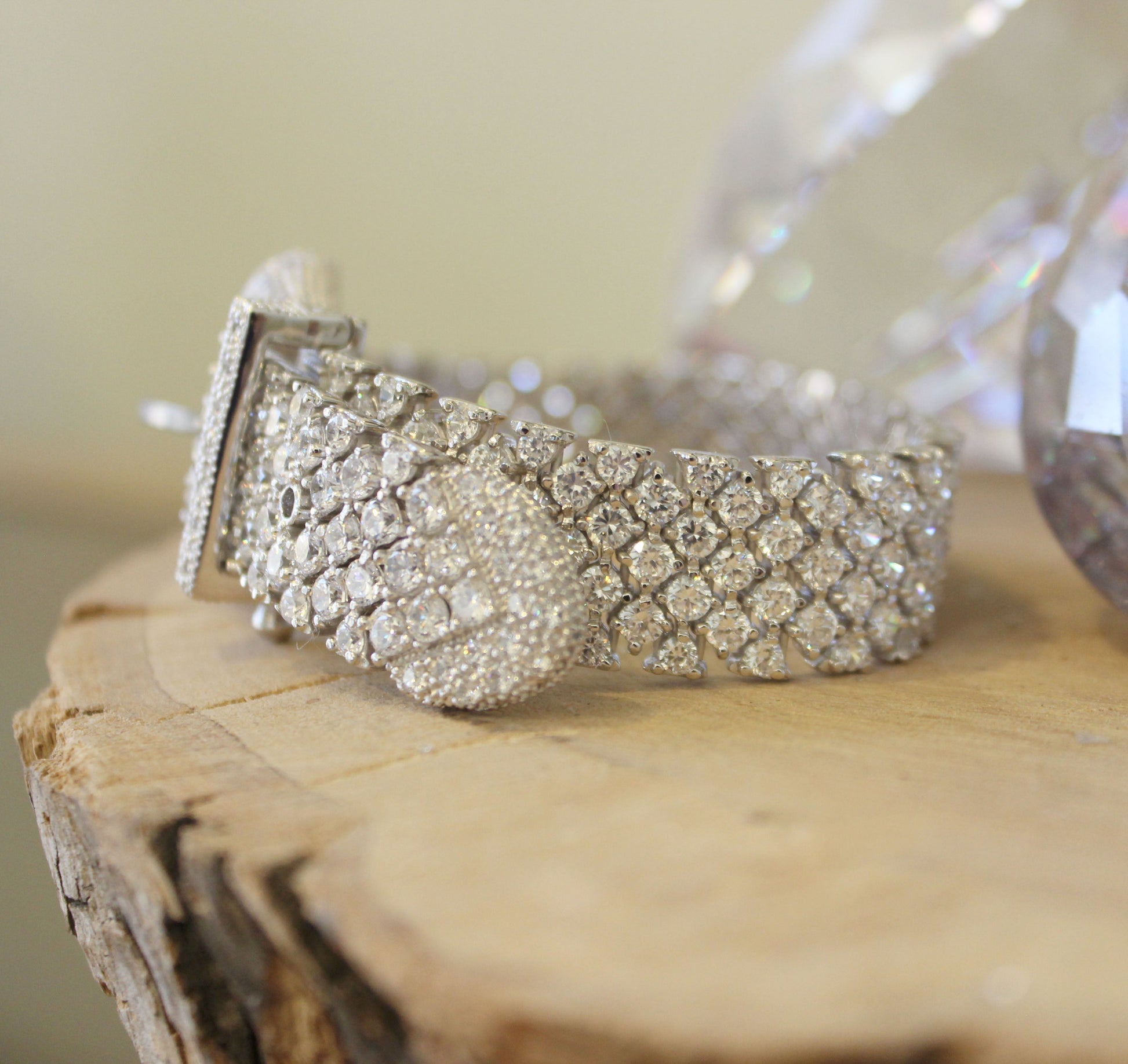 LOS179 - Rhodium 925 Sterling Silver Bracelet with AAA Grade CZ  in Clear LuxuryLifeWay Online Store
