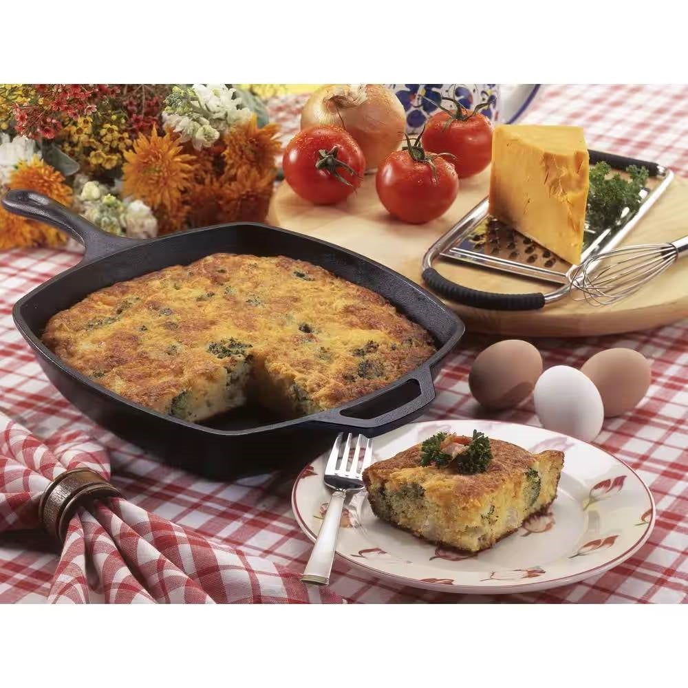 10.5-inch Square Cast Iron Skillet Frying Pan - Made in USA LuxuryLifeWay Online Store