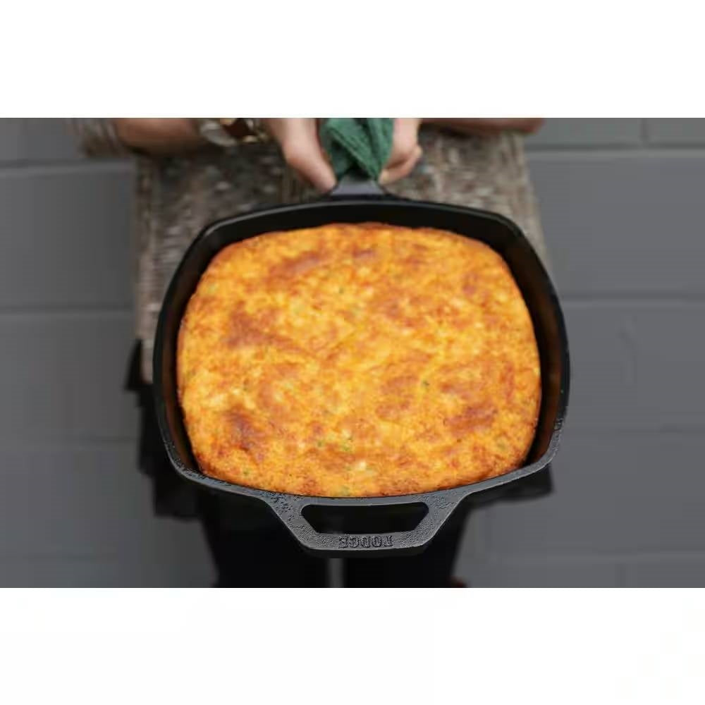 10.5-inch Square Cast Iron Skillet Frying Pan - Made in USA LuxuryLifeWay Online Store