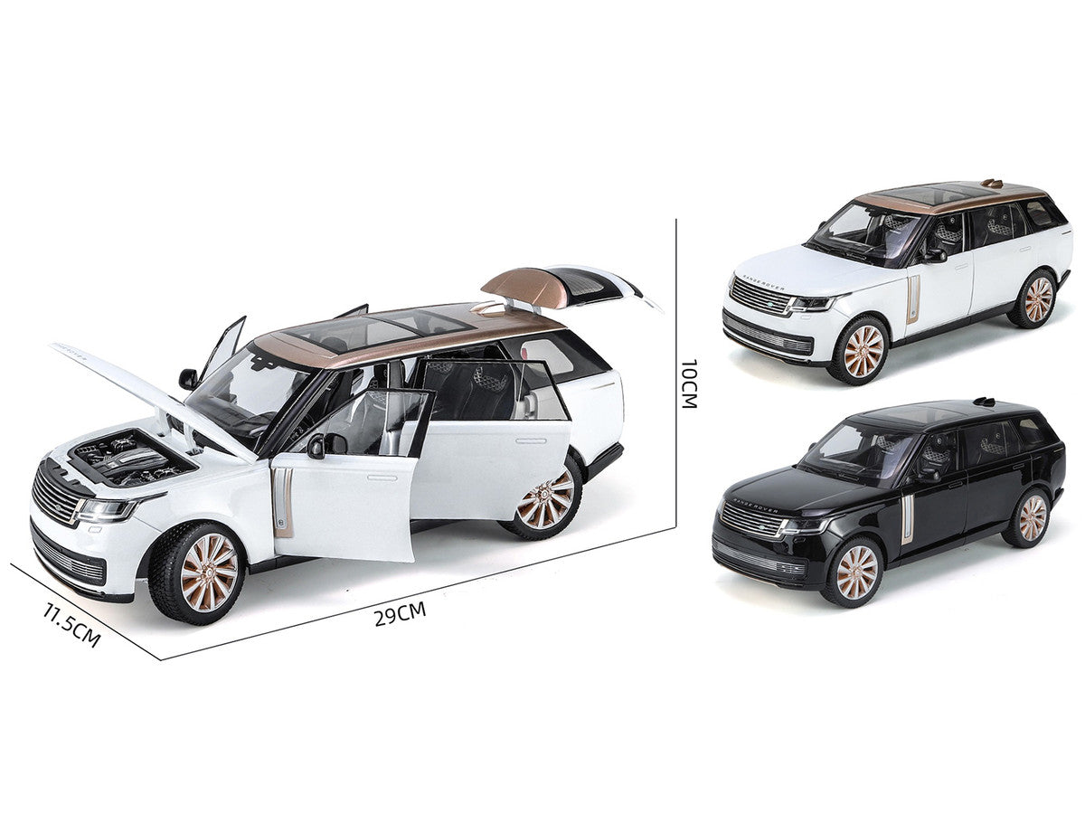 2022 Land Rover Range Rover SV Black Metallic with Moonroof 1/18 Diecast Model Car by Heimanba LuxuryLifeWay Online Store