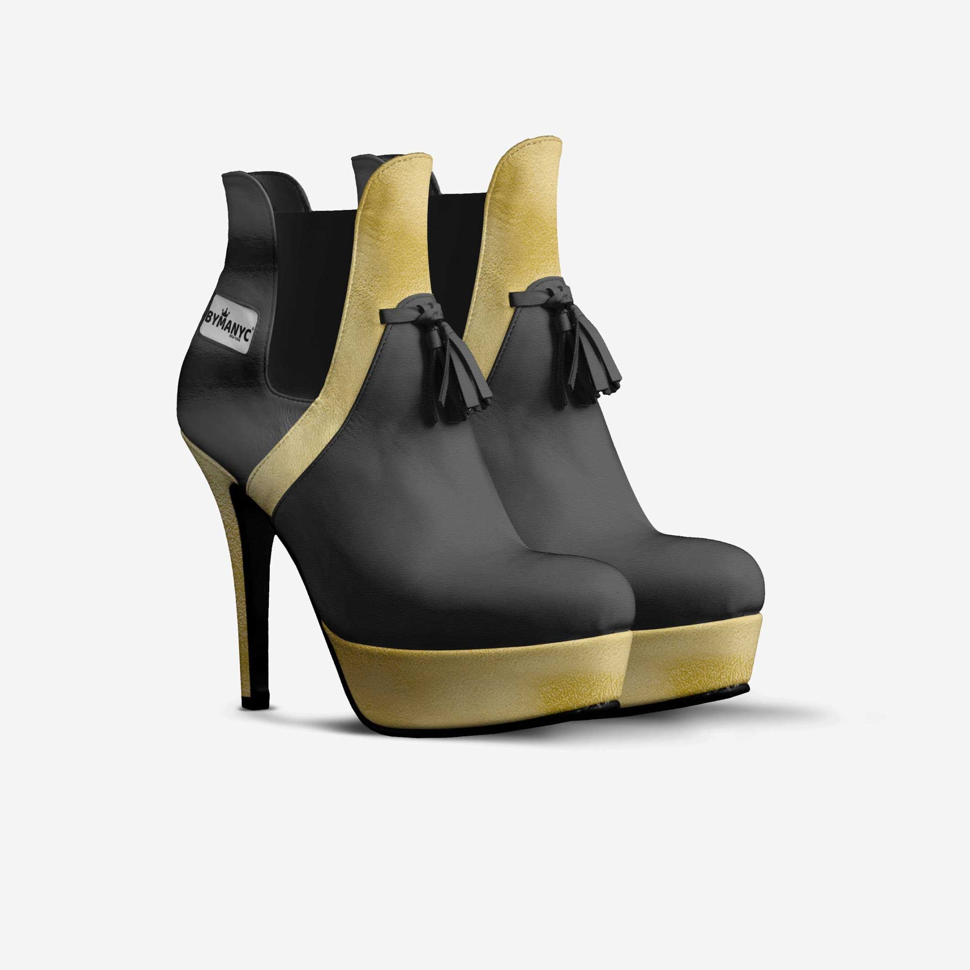 Limited Edition Vegan Over-the-Knee Boots BYMANYC® New York Skyline Black LuxuryLifeWay Online Store