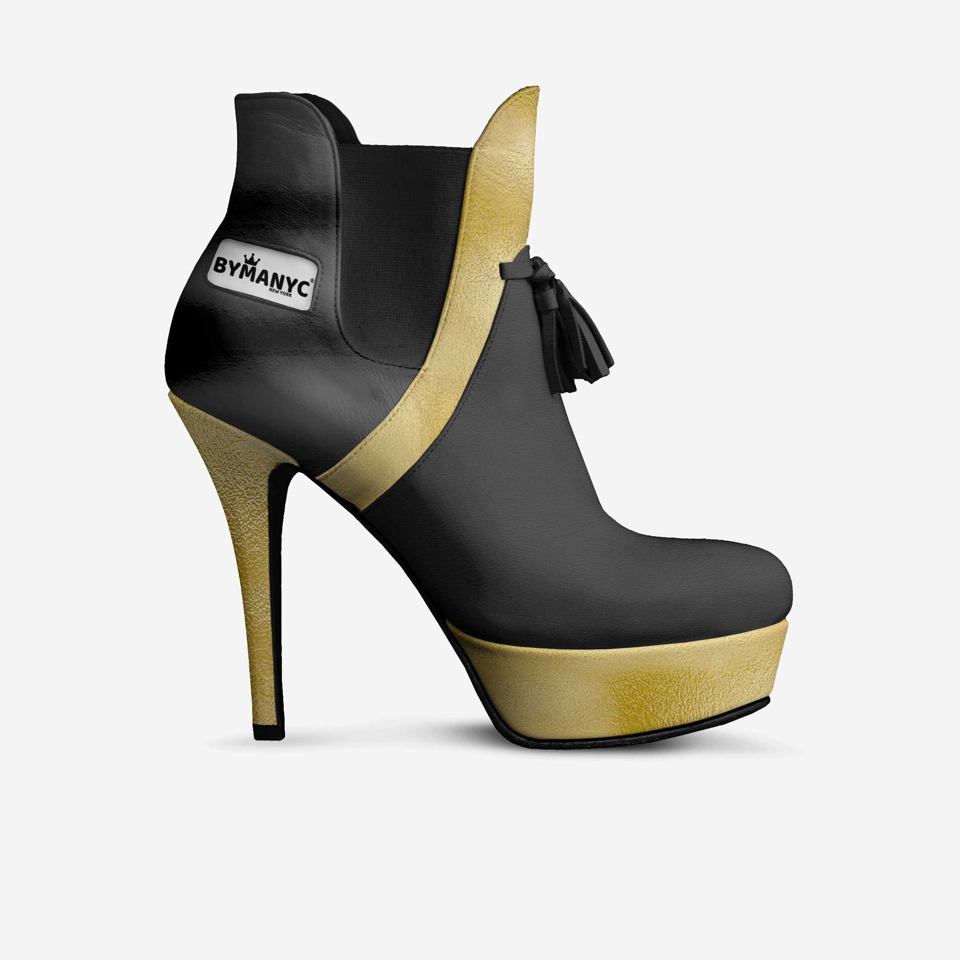 Limited Edition Vegan Over-the-Knee Boots BYMANYC® New York Skyline Black LuxuryLifeWay Online Store