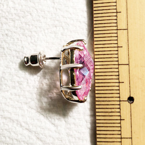 LOAS1369 - Sterling Silver Earrings with AAA Grade CZ in Pink LuxuryLifeWay Online Store