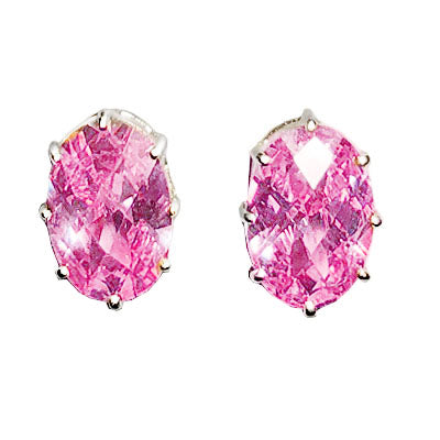 LOAS1369 - Sterling Silver Earrings with AAA Grade CZ in Pink LuxuryLifeWay Online Store