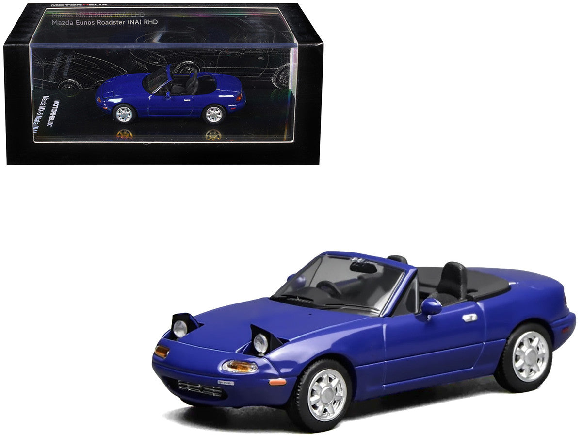 Mazda MX-5 Miata Convertible Laguna Blue 1/64 Diecast Model Car by MotorHelix LuxuryLifeWay Online Store