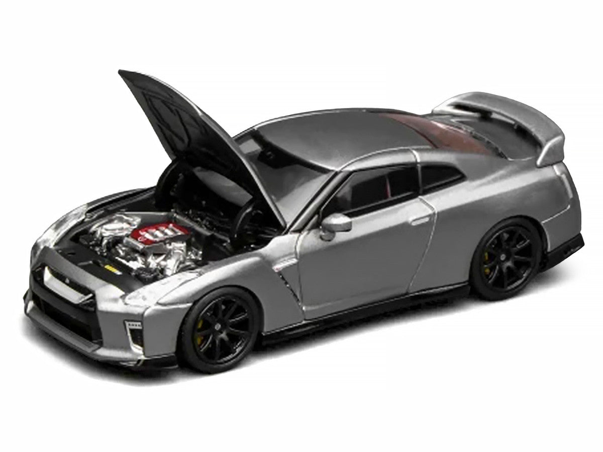 2020 Nissan GT-R (R35) Track Edition Engineered by NISMO RHD (Right Hand Drive) Dark Metal Gray Metallic "Senior 64" Series 1/64 Diecast Model Car by MotorHelix LuxuryLifeWay Online Store