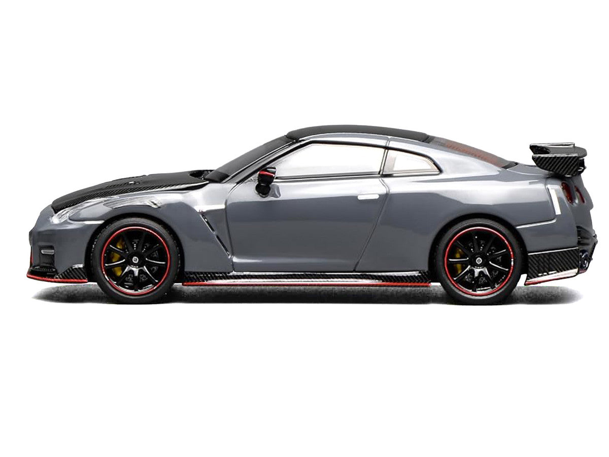 2022 Nissan GT-R Nismo (R35) RHD (Right Hand Drive) Stealth Gray with Carbon Hood and Top "Senior 64" Series 1/64 Diecast Model Car by MotorHelix LuxuryLifeWay Online Store