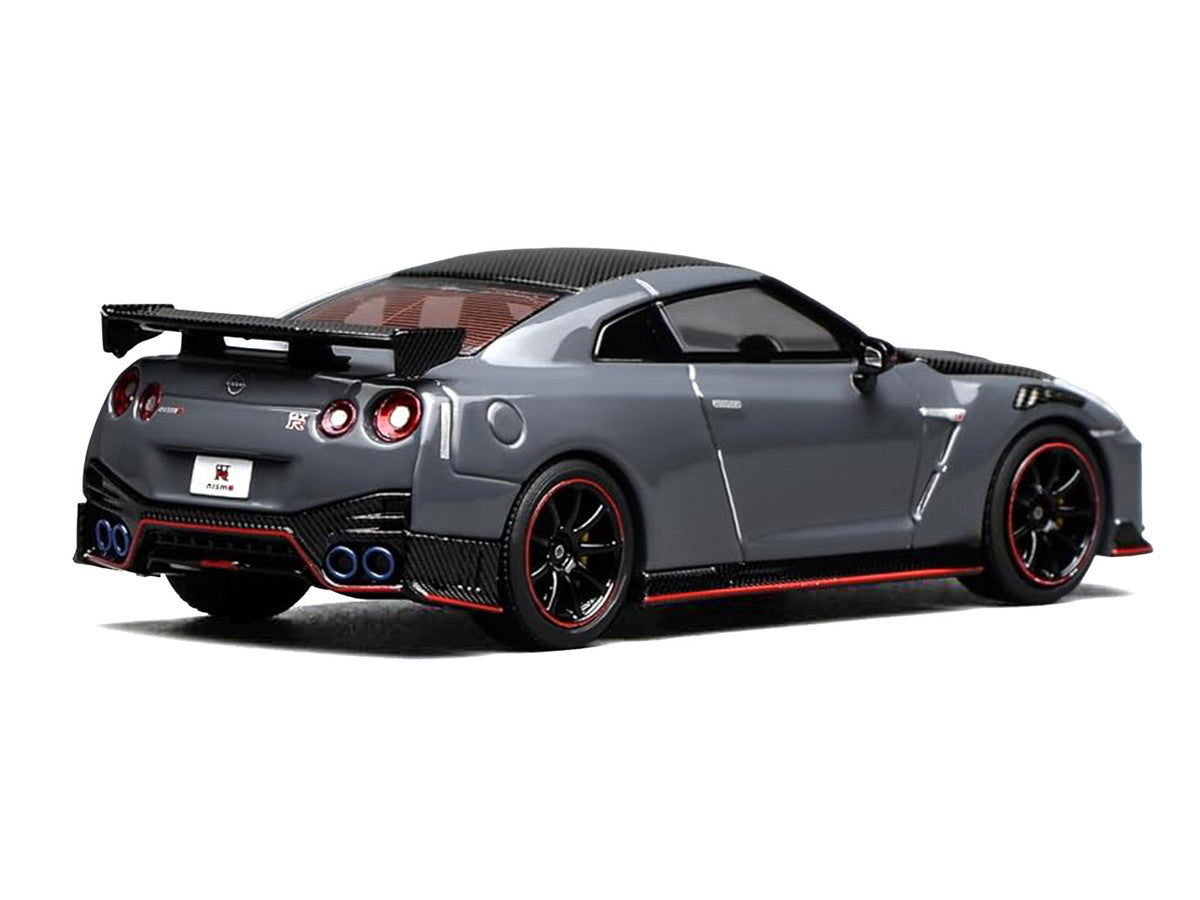 2022 Nissan GT-R Nismo (R35) RHD (Right Hand Drive) Stealth Gray with Carbon Hood and Top "Senior 64" Series 1/64 Diecast Model Car by MotorHelix LuxuryLifeWay Online Store