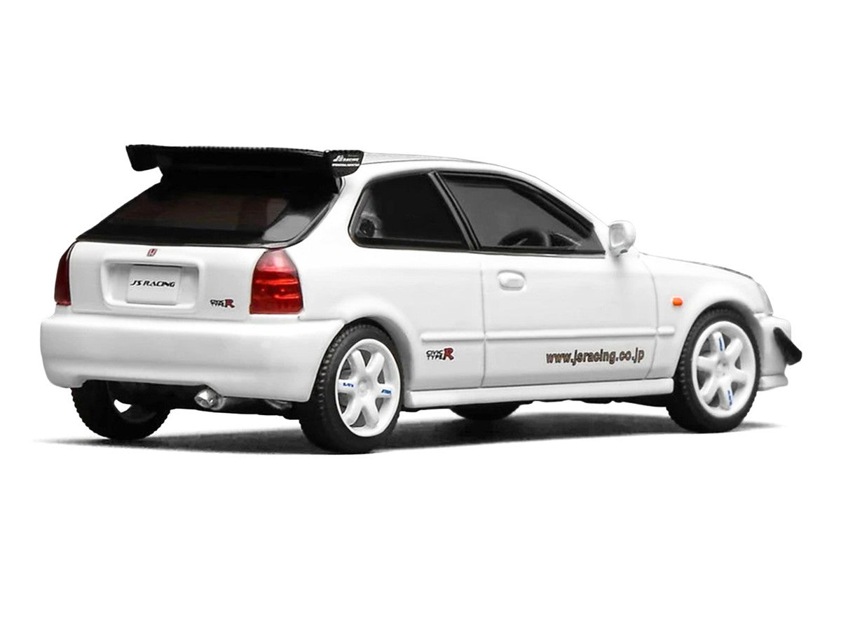 Honda Civic Type R (EK9) RHD (Right Hand Drive) "J's Racing" White 1/64 Diecast Model Car by MotorHelix LuxuryLifeWay Online Store