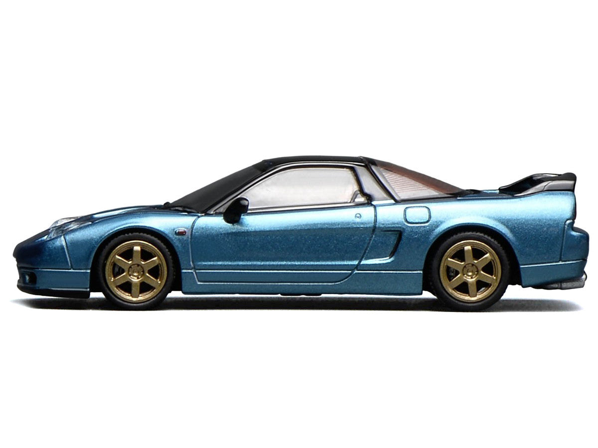 Honda NSX-R (NA2) RHD (Right Hand Drive) Ice Blue Metallic with Black Top and Red Interior "Intern 64" Series 1/64 Diecast Model Car by MotorHelix LuxuryLifeWay Online Store