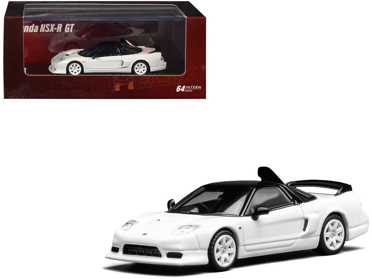 Honda NSX-R GT RHD (Right Hand Drive) Championship White with Black Top "Intern 64" Series 1/64 Diecast Model Car by MotorHelix LuxuryLifeWay Online Store