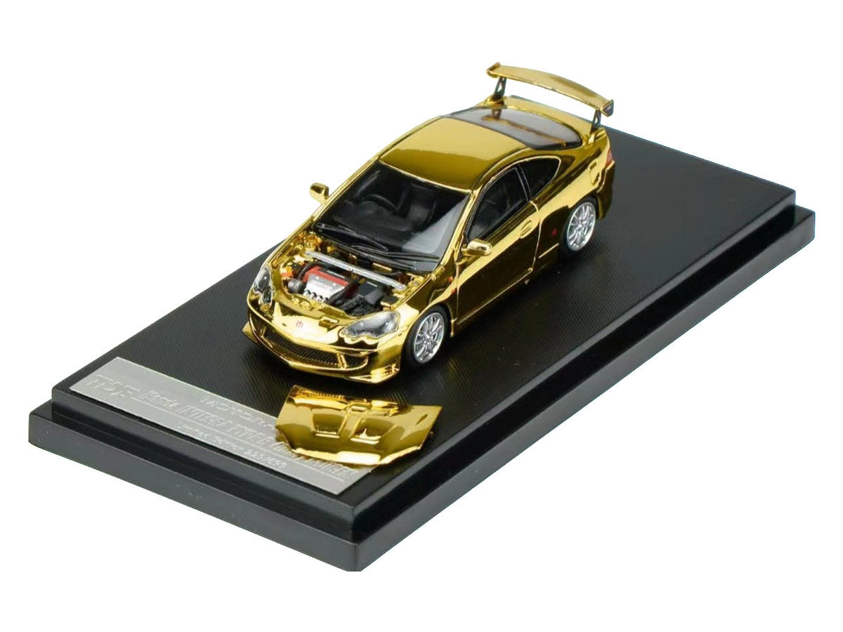 Honda Integra Type R (DC5) MUGEN RHD (Right Hand Drive) Gold Chrome "Thailand Diecast Expo 2026 Event Model" 1/64 Diecast Model Car by MotorHelix LuxuryLifeWay Online Store