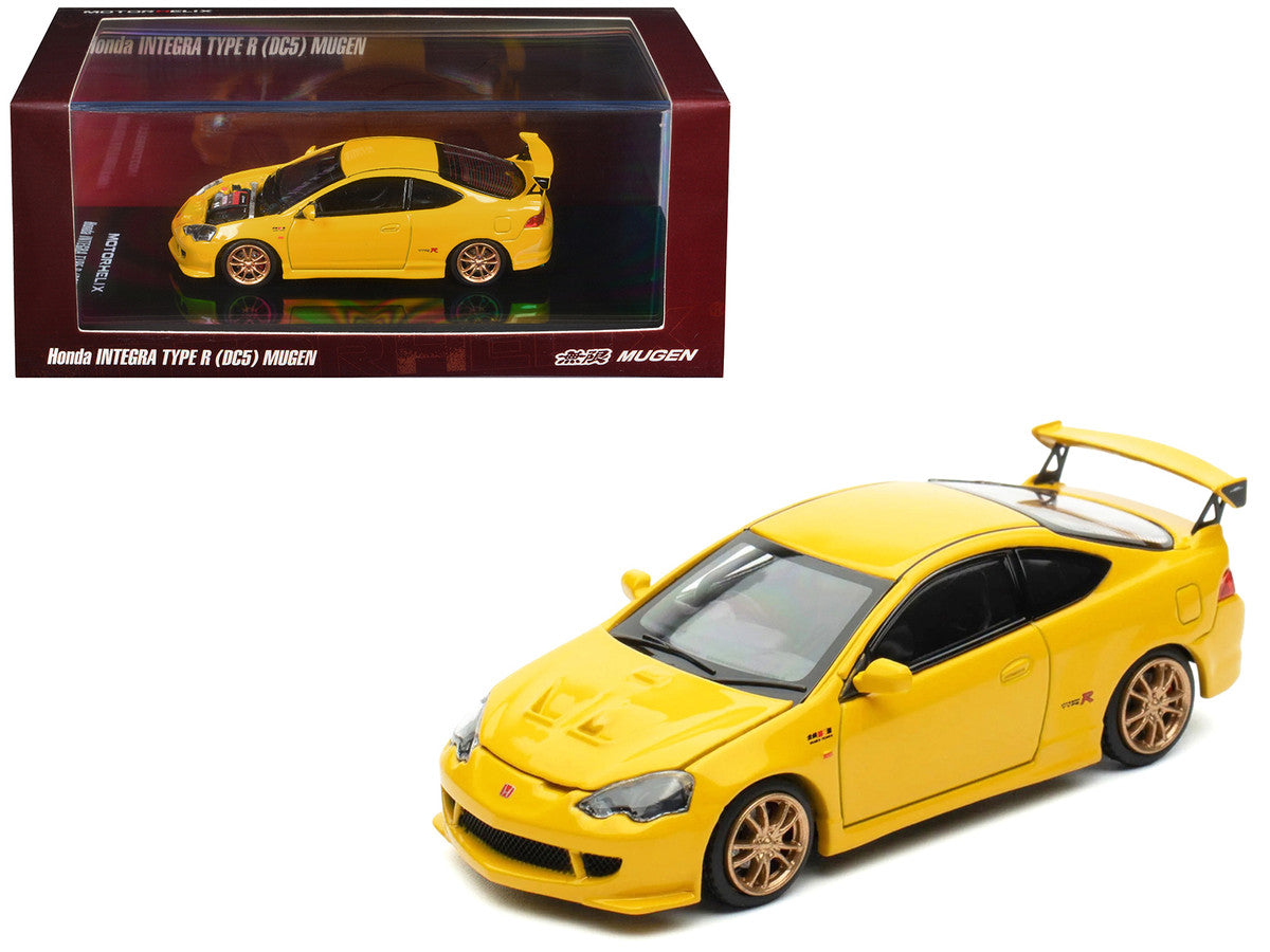 Honda Integra Type R (DC5) MUGEN RHD (Right Hand Drive) Phoenix Yellow 1/64 Diecast Model Car by MotorHelix LuxuryLifeWay Online Store