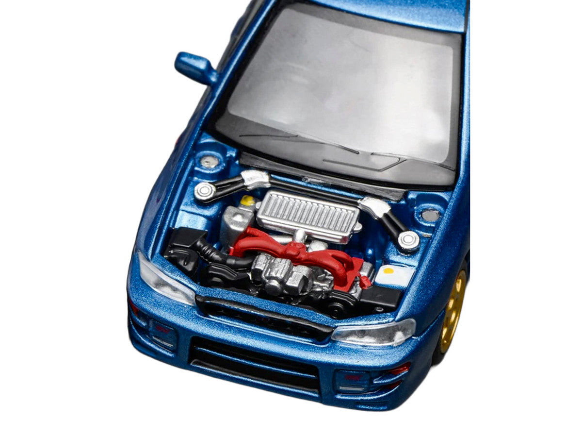 Subaru Impreza WRX STi Wagon Version VI RHD (Right Hand Drive) Blue Metallic 1/64 Diecast Model Car by MotorHelix LuxuryLifeWay Online Store